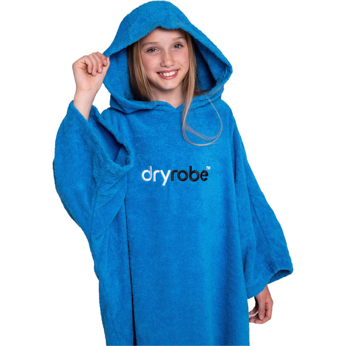 2024 Dryrobe Junior Toalla Con Capucha De Algodn Orgnico Cambio Robe V3 V3OCT - Cobalt Blue